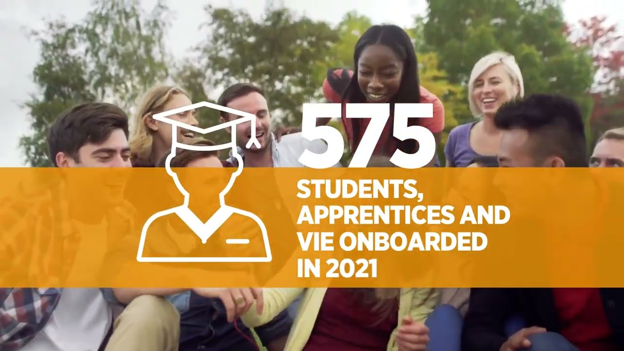 575 students apprendices and vie onboarded in 2021