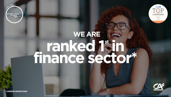 Crédit Agricole S.A. is n°1 in the financial services sector for the 3rd consecutive year in the LinkedIn Top Companies ranking