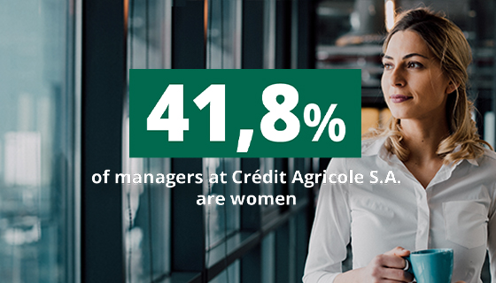 41,8% of managers at Crédit Agricole S.A. are women