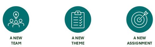 A NEW TEAM / A NEW THEME / A NEW ASSIGNMENT